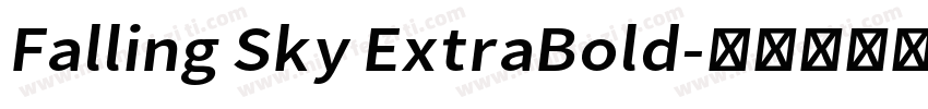 Falling Sky ExtraBold字体转换